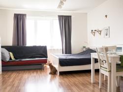 novostavba 1kk, Praha 9, terasa 21 m2, fantasticky výhled na Prahu
