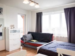 novostavba 1kk, Praha 9, terasa 21 m2, fantasticky výhled na Prahu